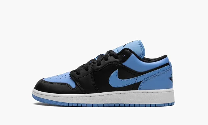 Кроссовки Air Jordan 1 Low GS «University Blue» черный
