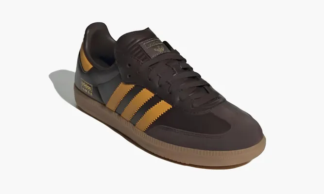 Кроссовки Adidas Samba OG «Dark Brown Preloved Yellow» желтый