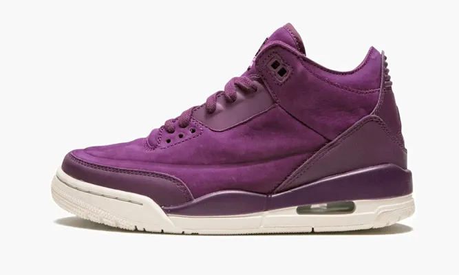 Кроссовки Air Jordan 3 Retro WMNS «Bordeaux» фиолетовый