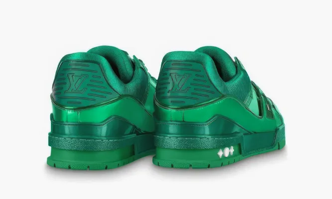 Кроссовки Louis Vuitton Trainer «Metallic Green» зеленый
