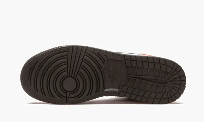 Кроссовки Air Jordan 1 Mid SE GS «Red / Grey / Black Toe» белый