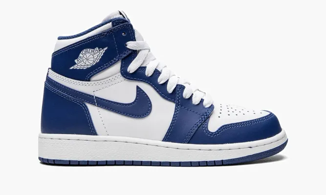 Кроссовки Air Jordan 1 Retro High OG Bg «Storm Blue» белый