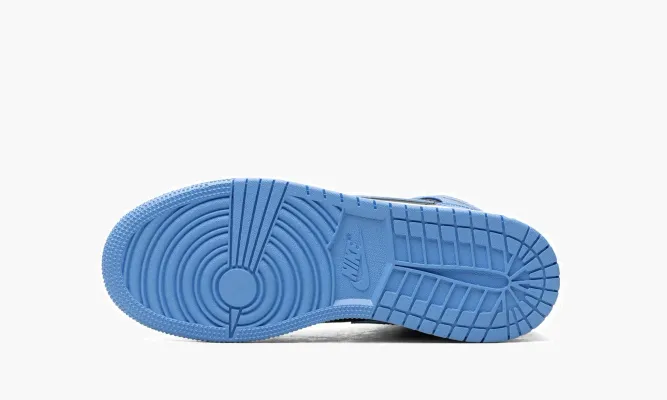 Кроссовки Air Jordan 1 Mid GS «University Blue» черный