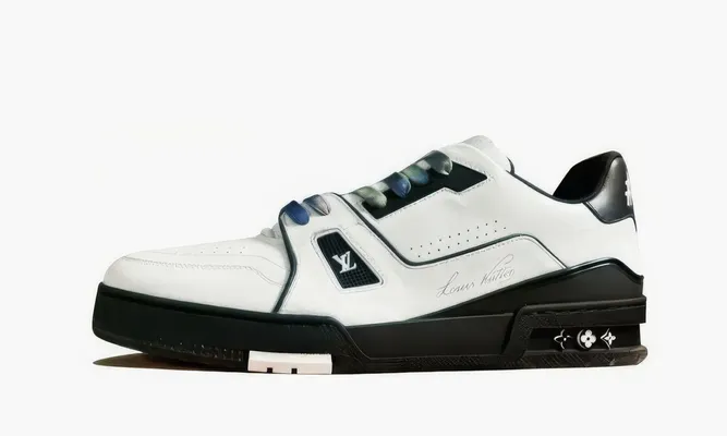 Кроссовки Louis Vuitton Trainer «Black White» черный