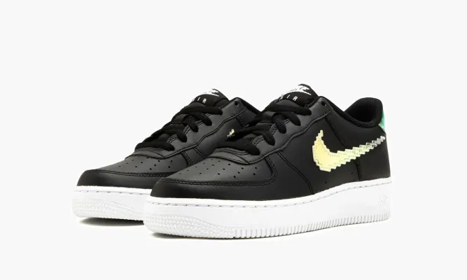 Кроссовки Air Force 1 Low LV8 GS «Digital Swoosh - Black» черный