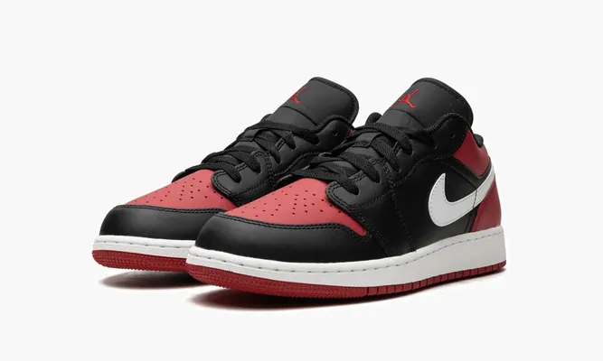 Кроссовки Air Jordan 1 Low GS «Alternate Bred Toe» черный