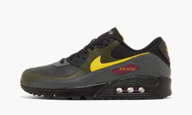 Кроссовки Nike Air Max 90 GORE-TEX «Tour Yellow Cargo Khaki» зеленый