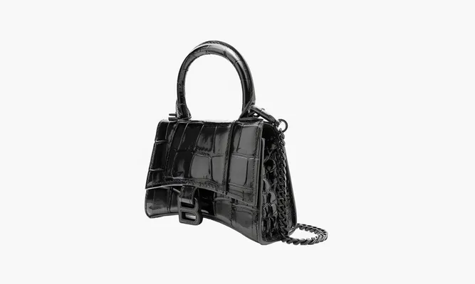 Сумки Balenciaga Hourglass Handbag «Black» черный