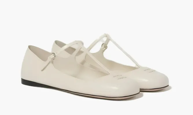 Обувь Miu Miu Ballerinas «White» белый