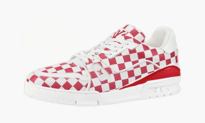 Кроссовки Nigo X Louis Vuitton Trainer «Red White Damier» белый,красный