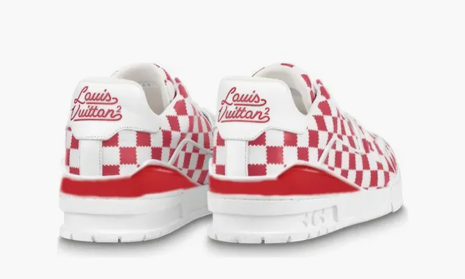 Кроссовки Nigo X Louis Vuitton Trainer «Red White Damier» белый,красный