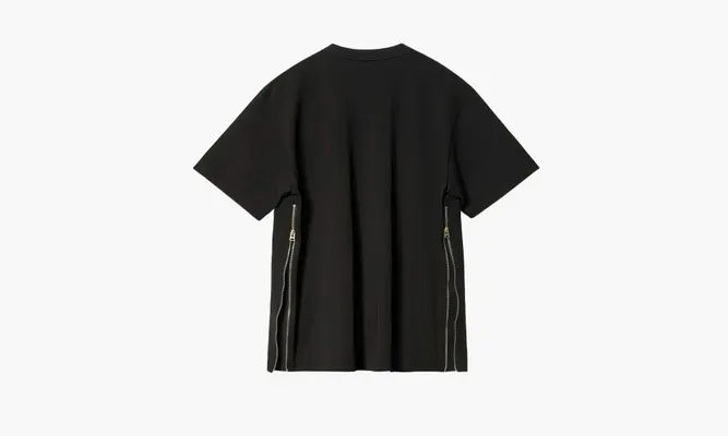 Одежда Sacai X Carhartt T-shirt Golden Zip «Black» черный