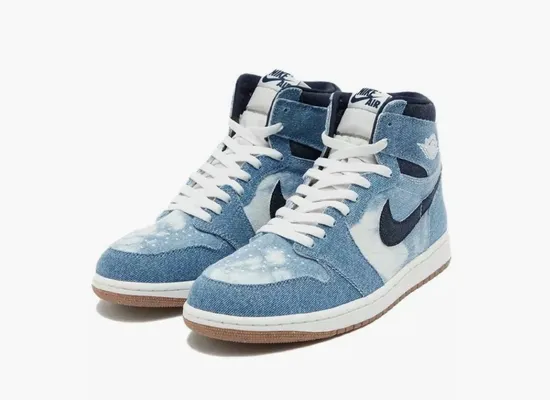 Кроссовки Air Jordan 1 Retro High OG 'Denim' синий