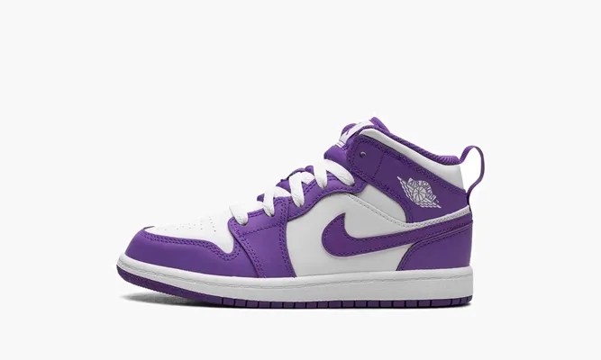 Для самых маленьких Air Jordan 1 Mid PS «Purple Venom» фиолетовый