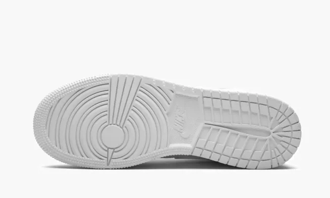 Кроссовки Air Jordan 1 Mid GS «Triple White» белый