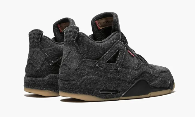 Кроссовки Air Jordan 4 Retro Levis Nrg «Black Levis» черный