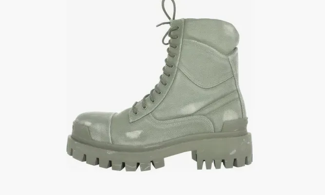 Кроссовки Balenciaga Strike Cotton Canvas «Khaki» зеленый