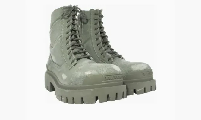 Кроссовки Balenciaga Strike Cotton Canvas «Khaki» зеленый