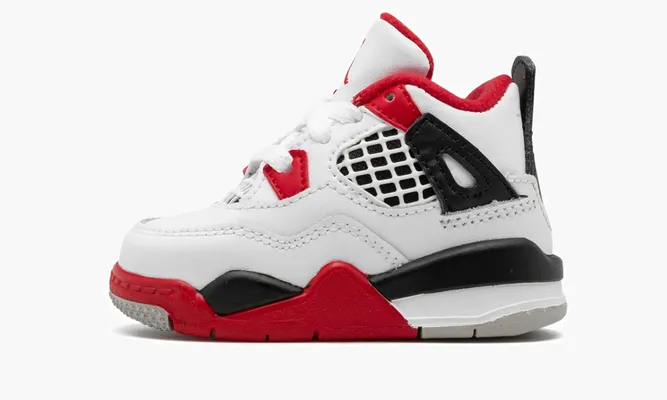 Для самых маленьких Air Jordan 4 Retro TD «Fire Red 2020» белый