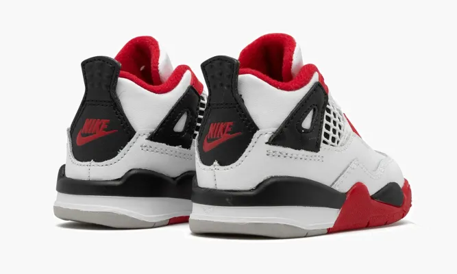 Для самых маленьких Air Jordan 4 Retro TD «Fire Red 2020» белый