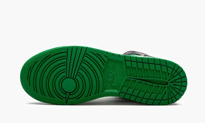 Кроссовки Air Jordan 1 Mid GS «Green Toe» черный