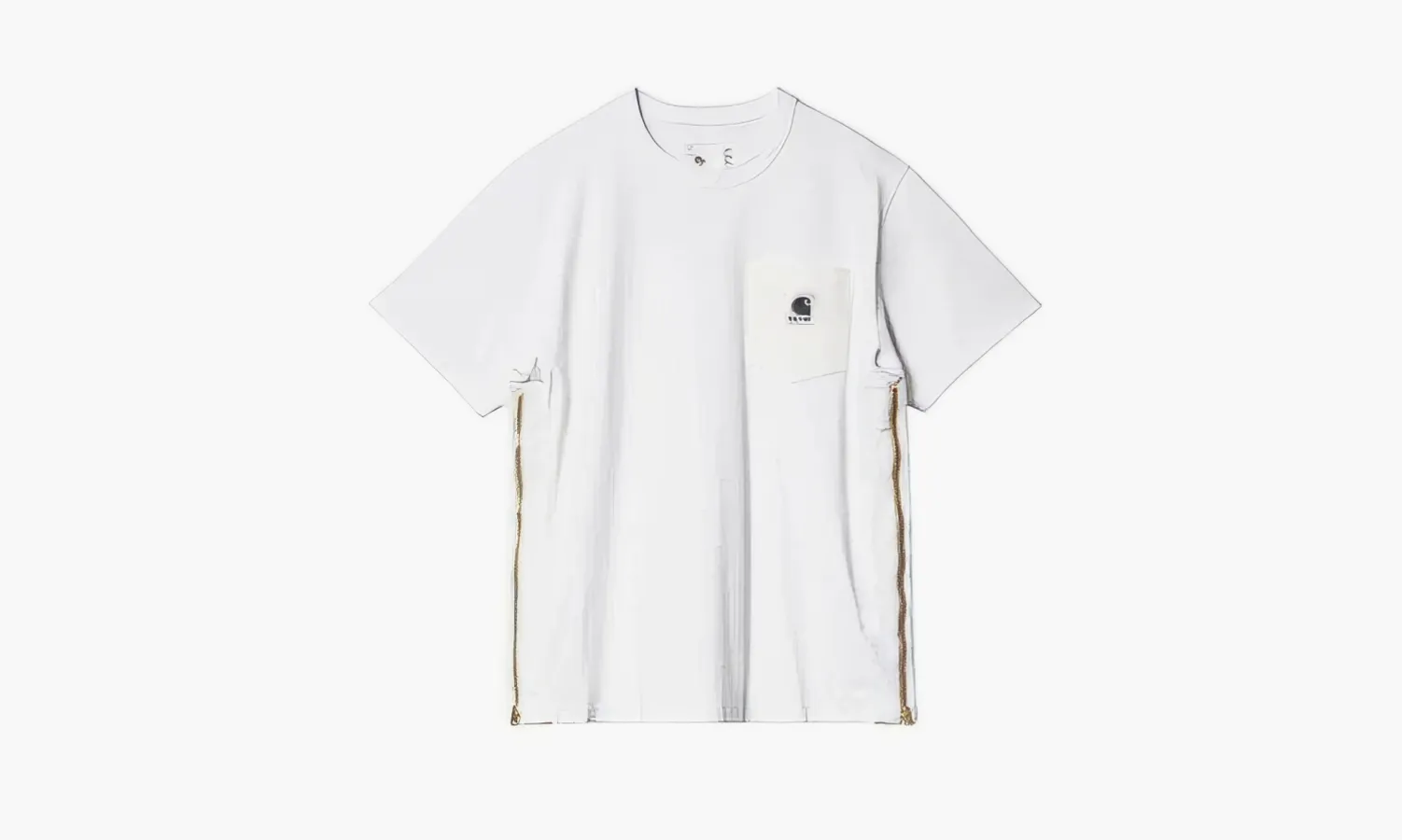 Sacai X Carhartt T-shirt Golden Zip «White»