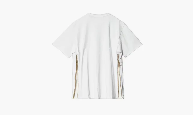 Одежда Sacai X Carhartt T-shirt Golden Zip «White» белый