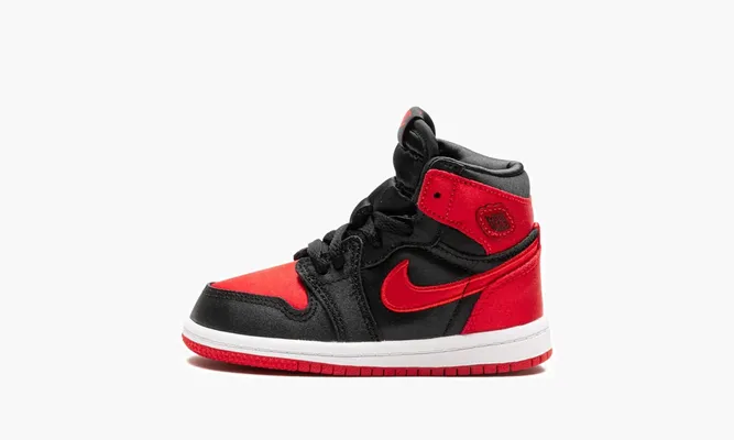 Для самых маленьких Air Jordan 1 Retro High OG TD «Satin Bred» черный