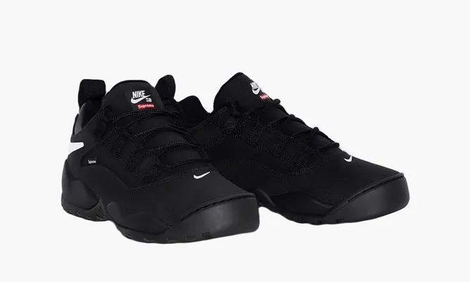 Кроссовки Nike Supreme X SB Air Darwin Low «Black» черный