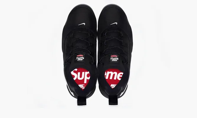 Кроссовки Nike Supreme X SB Air Darwin Low «Black» черный