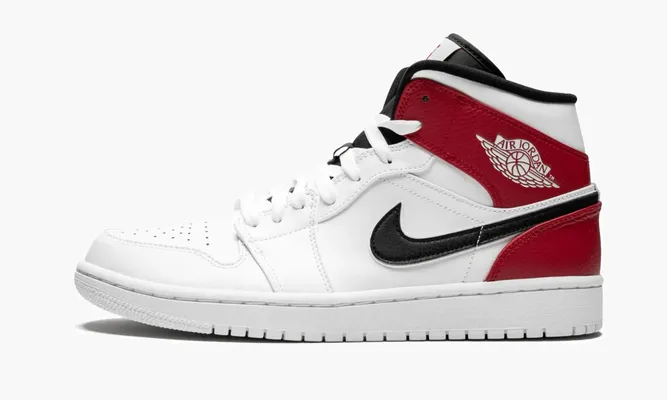 Кроссовки Air Jordan 1 Mid «White Chicago» белый