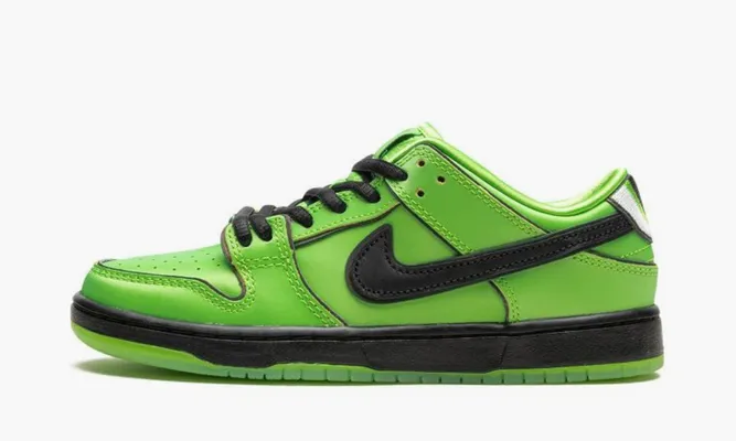 Кроссовки Nike SB Dunk Low PS «The Powerpuff Girls Buttercup» зеленый