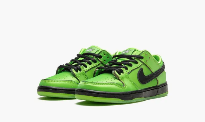Кроссовки Nike SB Dunk Low PS «The Powerpuff Girls Buttercup» зеленый
