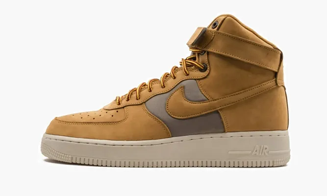 Кроссовки Air Force 1 Hi 07 PRM «Khaki/Wheat» коричневый