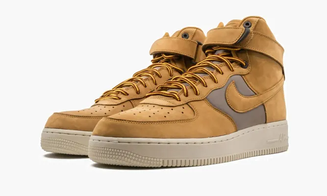 Кроссовки Air Force 1 Hi 07 PRM «Khaki/Wheat» коричневый