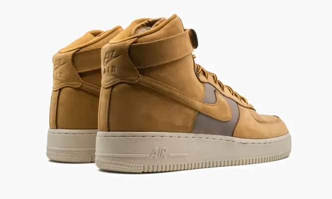 Кроссовки Air Force 1 Hi 07 PRM «Khaki/Wheat» коричневый
