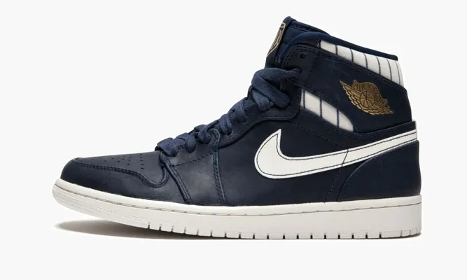 Кроссовки Air Jordan 1 Retro High «Jeter» синий