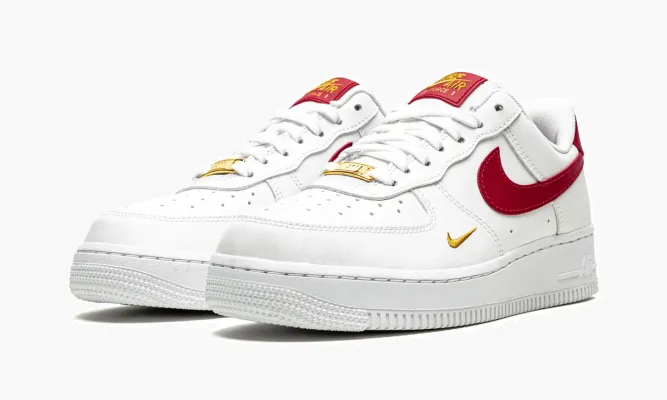 Кроссовки Air Force 1 LO ESSENTIAL MNS WMNS «White / Gym Red» белый