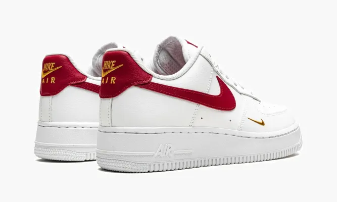 Кроссовки Air Force 1 LO ESSENTIAL MNS WMNS «White / Gym Red» белый