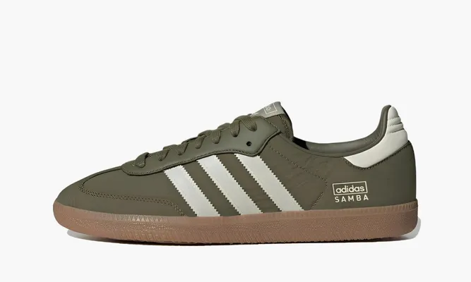 Кроссовки Adidas Samba OG «Focus Olive Gum» зеленый
