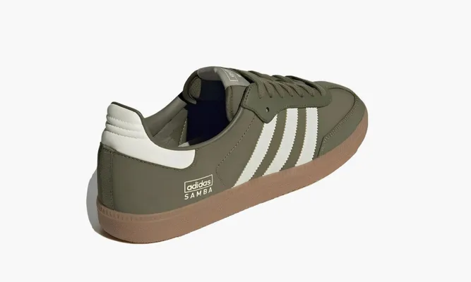 Кроссовки Adidas Samba OG «Focus Olive Gum» зеленый