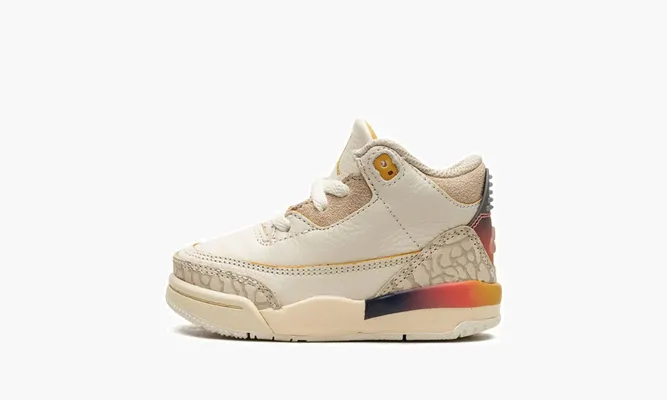 Для самых маленьких Air Jordan 3 TD «J Balvin - Medellin Sunset» бежевый