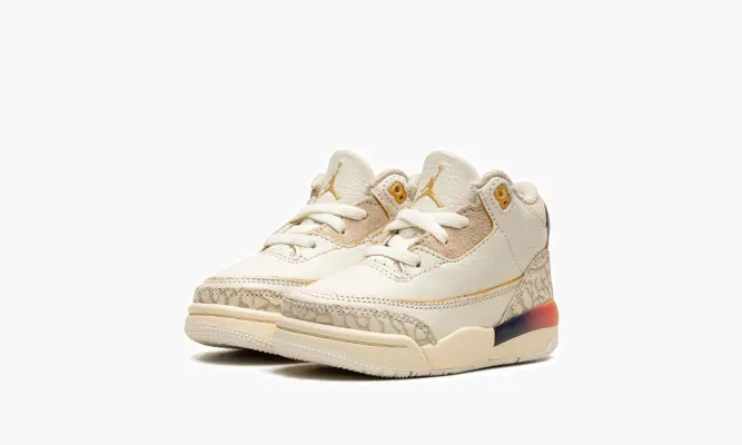 Для самых маленьких Air Jordan 3 TD «J Balvin - Medellin Sunset» бежевый