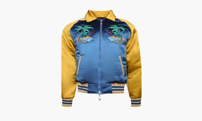 Одежда RHUDE Palm Eagles Souvenier Jacket «Navy / Mustard Yellow» синий