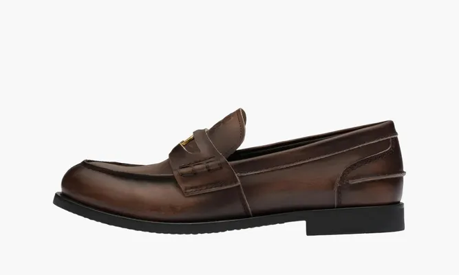 Обувь Miu Miu Brushed Leather Loafers «Sepia» коричневый
