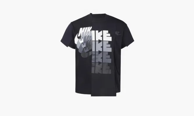 Одежда Nike X Sacai T-shirt Hybrid «Black» черный