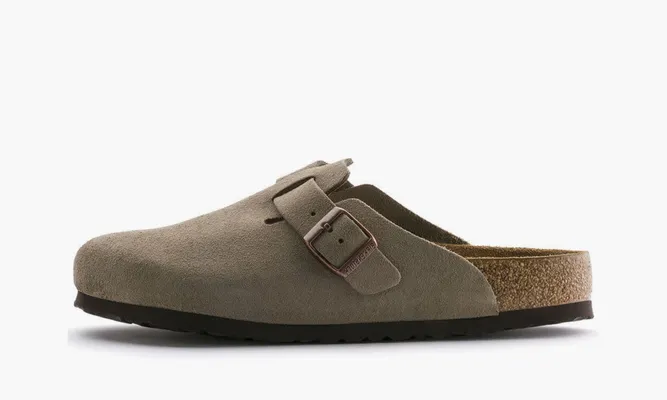 Обувь Birkenstock Boston Soft Footbed «Suede Taupe» бежевый
