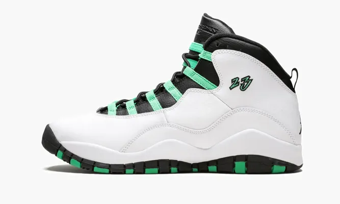 Кроссовки Air Jordan 10 Retro 30th GS «Verde» белый