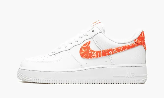 Кроссовки Air Force 1 LO MNS WMNS «Orange Paisley» белый