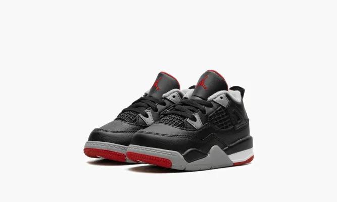 Для самых маленьких Air Jordan 4 TD «Bred Reimagined» черный